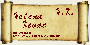 Helena Kevac vizit kartica